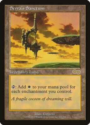Serra's Sanctum card from Urza's Saga