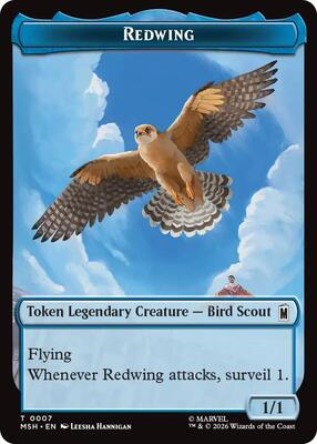 Redwing // Zabu Double-Sided Token card from Marvel Super Heroes