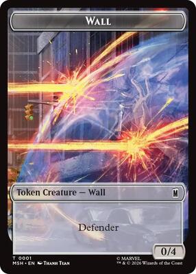 Wall // Moloid Double-Sided Token card from Marvel Super Heroes