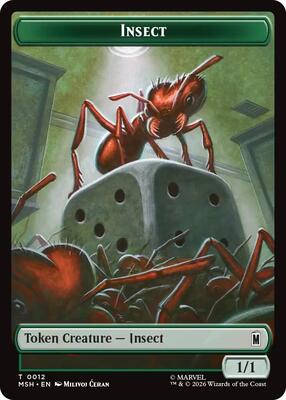 Insect // Clue Double-Sided Token card from Marvel Super Heroes