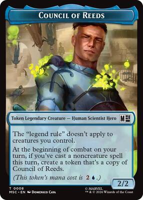 Council of Reeds (0008) // Construct (0014) Double-Sided Token card from Commander: Marvel Super Heroes