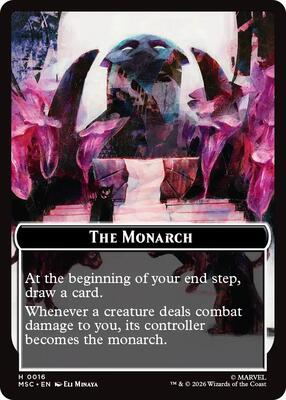 The Monarch (0016) // Vibranium (0015) Double-Sided Token card from Commander: Marvel Super Heroes