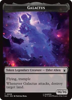 Galactus // Squirrel Double-Sided Token card from Marvel Super Heroes