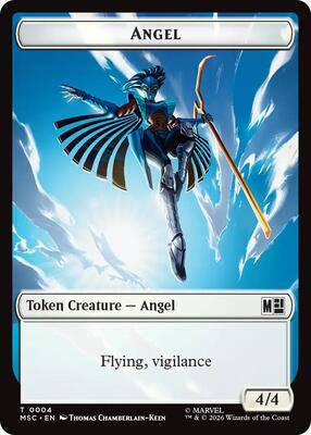 Angel // Elephant Double-Sided Token card from Commander: Marvel Super Heroes
