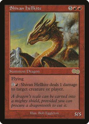 Shivan Hellkite card from Urza's Saga
