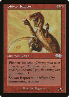 Shivan Raptor card from Urza's Saga