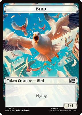 Bird // Rhino Double-Sided Token card from Commander: Marvel Super Heroes
