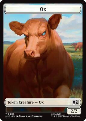 Ox // Vibranium Double-Sided Token card from Commander: Marvel Super Heroes
