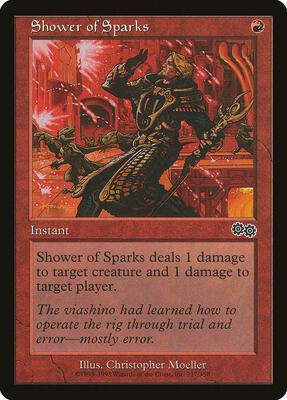 Shower of Sparks card from Urza's Saga