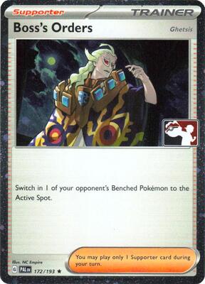 Boss's Orders [Ghetsis] - 172/193 (Cosmos Holo) card from Prize Pack Series Cards