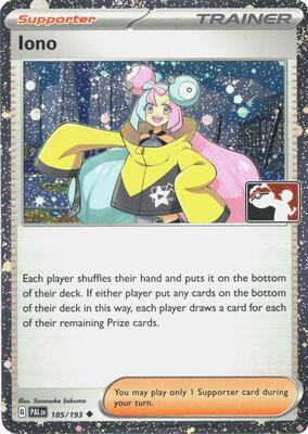 Iono - 185/193 (Cosmos Holo) card from Prize Pack Series Cards