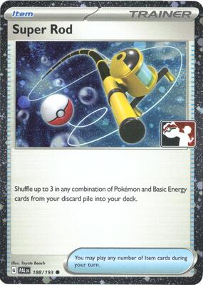Super Rod - 188/193 (Cosmos Holo) card from Prize Pack Series Cards