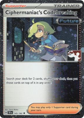 Ciphermaniac's Codebreaking - 145/162 (Cosmos Holo) card from Prize Pack Series Cards