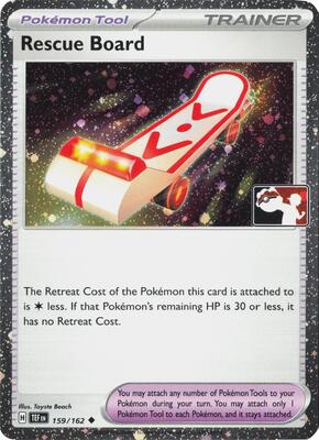 Rescue Board - 159/162 (Cosmos Holo) card from Prize Pack Series Cards