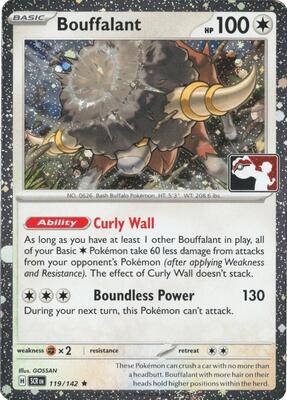 Bouffalant - 119/142 (Cosmos Holo) card from Prize Pack Series Cards