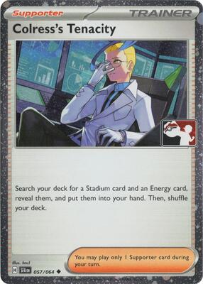 Colress's Tenacity - 057/064 (Cosmos Holo) card from Prize Pack Series Cards