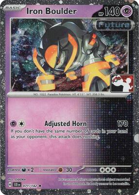 Iron Boulder - 071/142 (Cosmos Holo) card from Prize Pack Series Cards