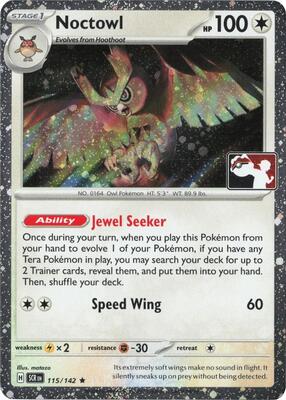 Noctowl - 115/142 (Cosmos Holo) card from Prize Pack Series Cards