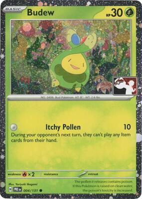 Budew - 004/131 (Cosmos Holo) card from Prize Pack Series Cards