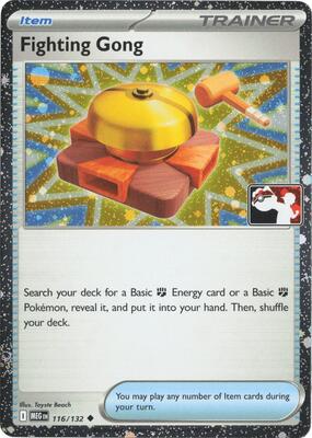 Fighting Gong - 116/132 (Cosmos Holo) card from Prize Pack Series Cards