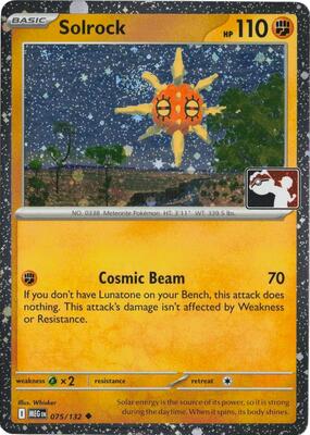 Solrock - 075/132 (Cosmos Holo) card from Prize Pack Series Cards