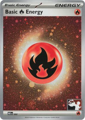 Basic Fire Energy - MEE 002 (Cosmos Holo) card from Prize Pack Series Cards