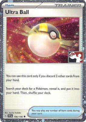 Ultra Ball - 196/198 (Cosmos Holo) card from Prize Pack Series Cards