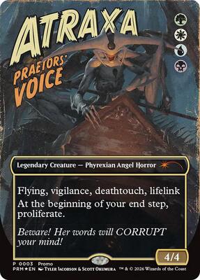 Atraxa, Praetors' Voice card from MagicFest Cards