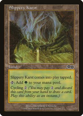Slippery Karst card from Urza's Saga