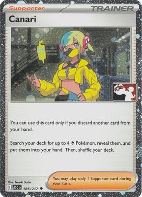 Canari - 185/217 (Cosmos Holo) card from Prize Pack Series Cards