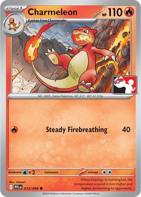 Charmeleon - 012/094 card from Prize Pack Series Cards