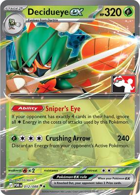 Decidueye ex - 012/088 card from Prize Pack Series Cards