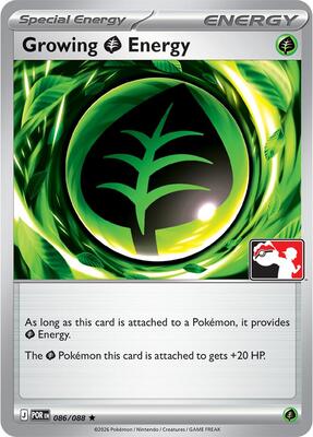 Growing Grass Energy - 086/088 card from Prize Pack Series Cards