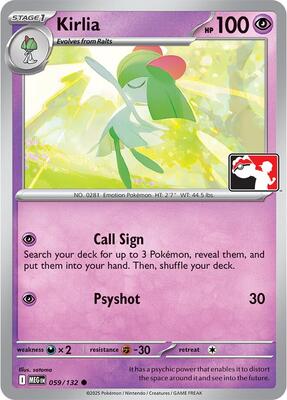 Kirlia - 059/132 card from Prize Pack Series Cards