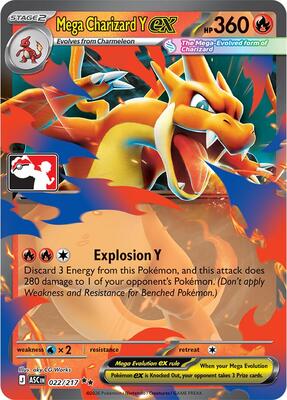 Mega Charizard Y ex - 022/217 card from Prize Pack Series Cards