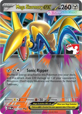 Mega Skarmory ex - 055/088 card from Prize Pack Series Cards
