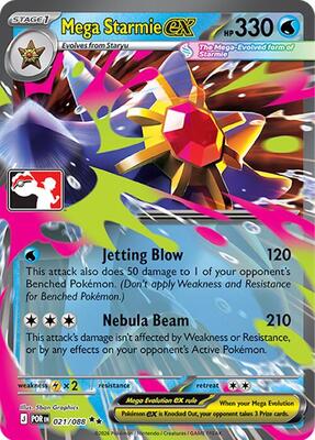 Mega Starmie ex - 021/088 card from Prize Pack Series Cards