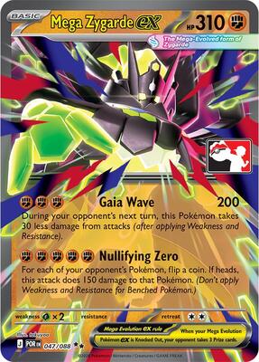 Mega Zygarde ex - 047/088 card from Prize Pack Series Cards