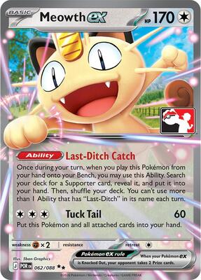 Meowth ex - 062/088 card from Prize Pack Series Cards