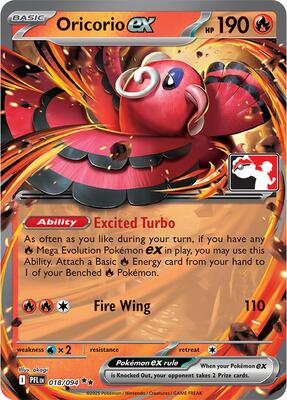 Oricorio ex - 018/094 card from Prize Pack Series Cards