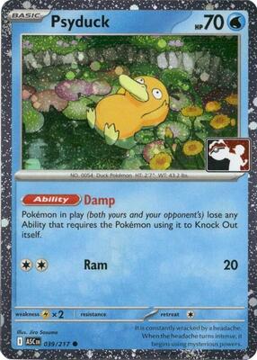 Psyduck - 039/217 (Cosmos Holo) card from Prize Pack Series Cards