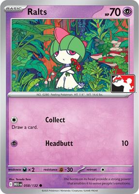 Ralts - 058/132 card from Prize Pack Series Cards