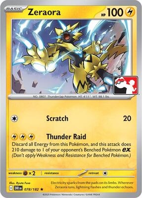 Zeraora - 078/182 card from Prize Pack Series Cards