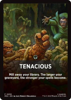 Tenacious Theme Card card from Commander: Marvel Super Heroes