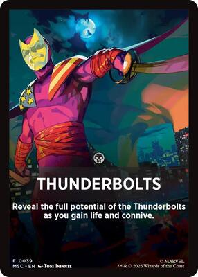 Thunderbolts Theme Card card from Commander: Marvel Super Heroes