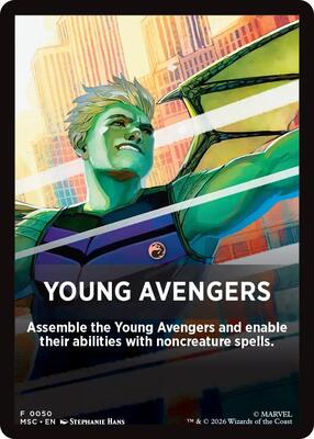 Young Avengers Theme Card (0050) card from Commander: Marvel Super Heroes