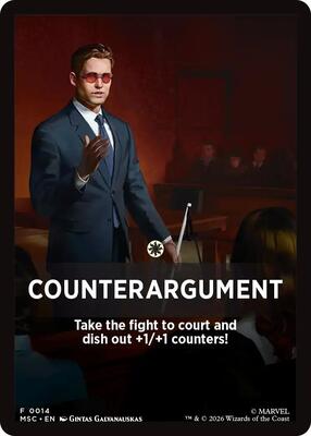 Counterargument Theme Card card from Commander: Marvel Super Heroes