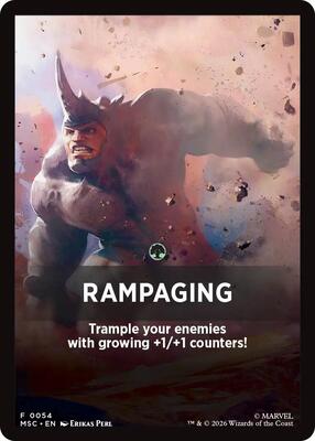 Rampaging Theme Card card from Commander: Marvel Super Heroes