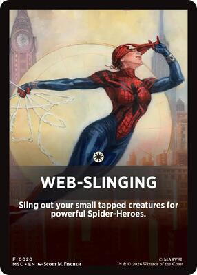 Web-Slinging Theme Card card from Commander: Marvel Super Heroes