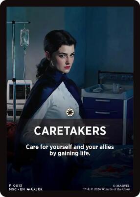 Caretakers Theme Card card from Commander: Marvel Super Heroes